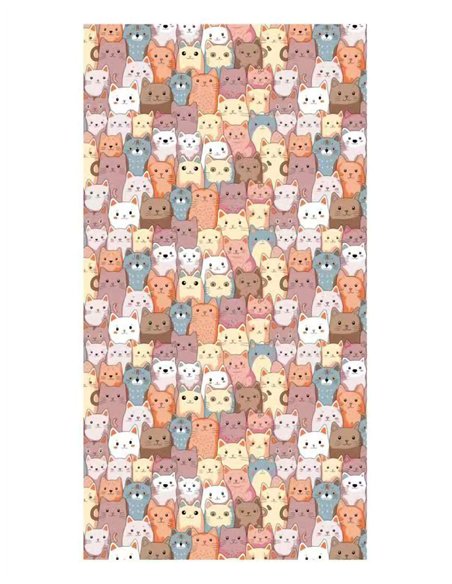 Telo mare con stampa di gatti