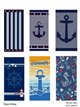 Nautical anchor beach towel