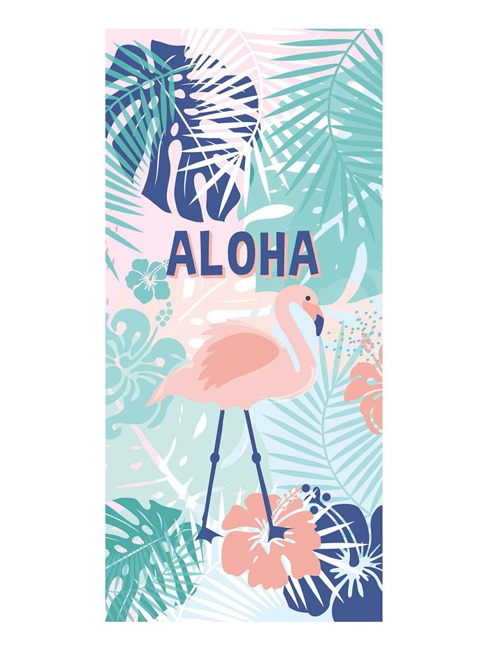 Toalla de playa tropical multicolor