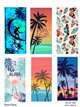 Serviette de plage tropicale multicolore