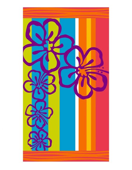 Buntes, gestreiftes Strandtuch