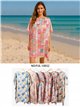 Strandkaftan mit Katzenmuster