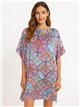 Strandkaftan mit Mandala-Print