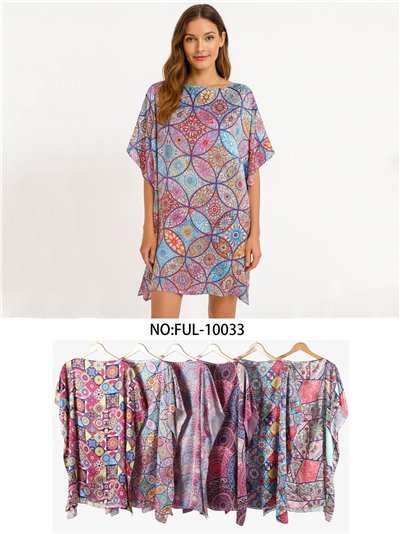 Caftano da spiaggia con stampa mandala 2