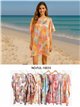 Abstract circle print beach kaftan