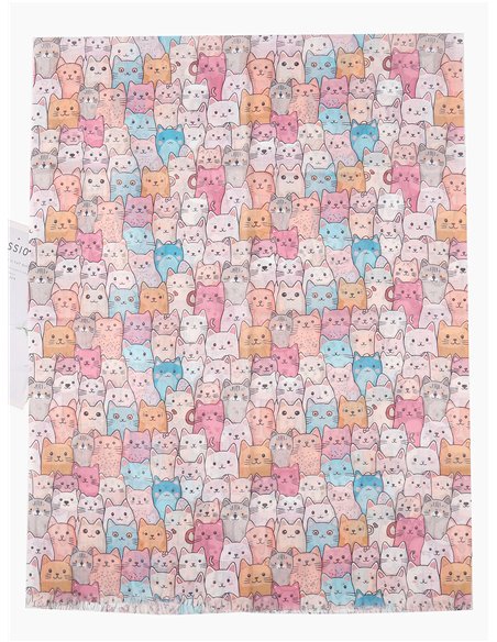 Cat print scarf