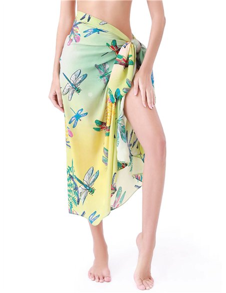 Pareo tropical de libélulas