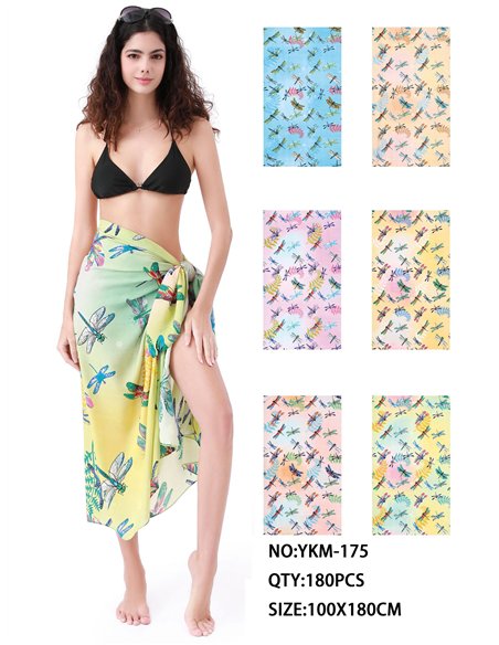 Pareo tropical de libélulas