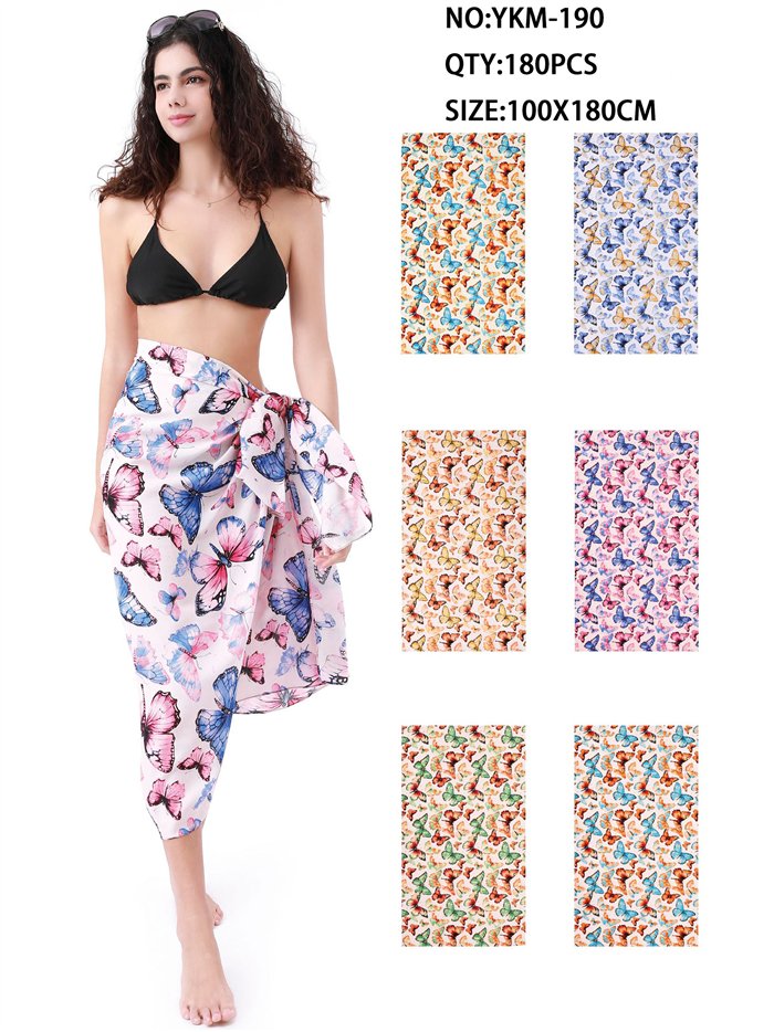 pareô borboleta aquarela