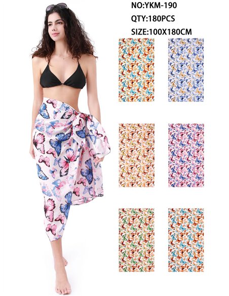 pareô borboleta aquarela