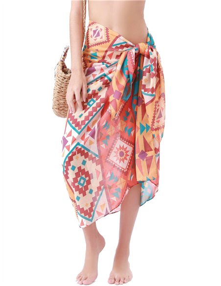 Pareo étnico multicolor