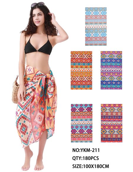 Pareo étnico multicolor