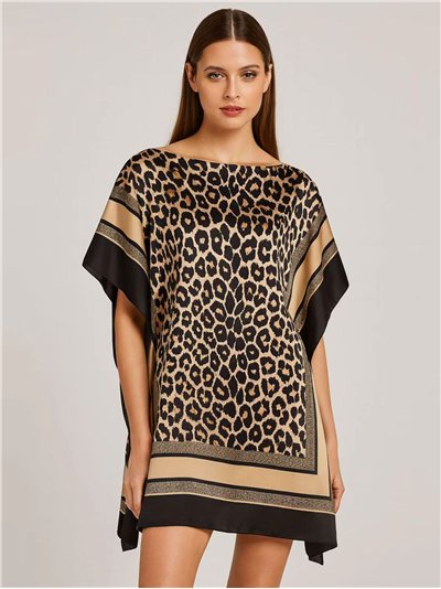 Strandkaftan mit Tiermuster