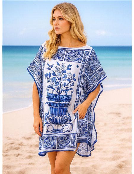 Printed beach kaftan