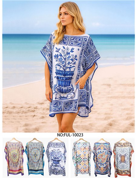 Printed beach kaftan
