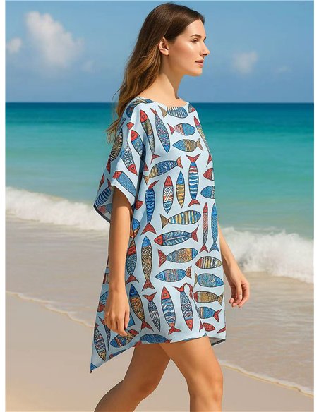 Caftán playero peces mediterráneos