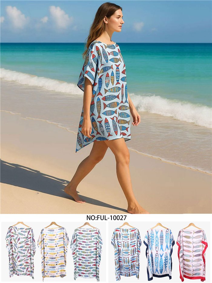 Caftán playero peces mediterráneos