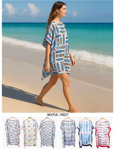 Caftán playero peces mediterráneos