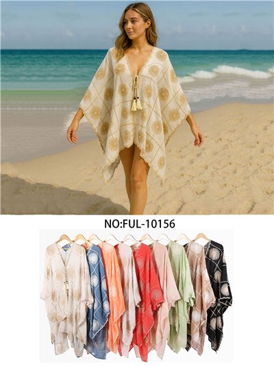 Caftano da spiaggia ricamato 2