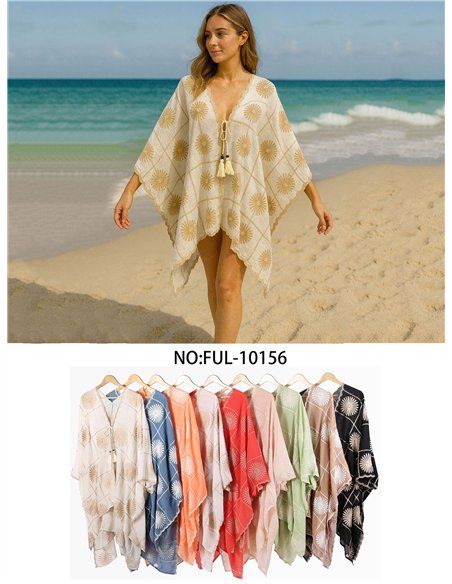 Caftano da spiaggia ricamato