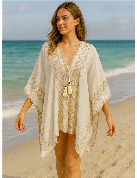Bloom lace beach kaftan