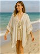 Strandkaftan mit Blumenstickerei
