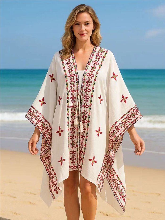Boho-Strandkaftan mit Blumenmuster