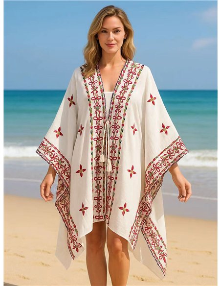 Boho-Strandkaftan mit Blumenmuster
