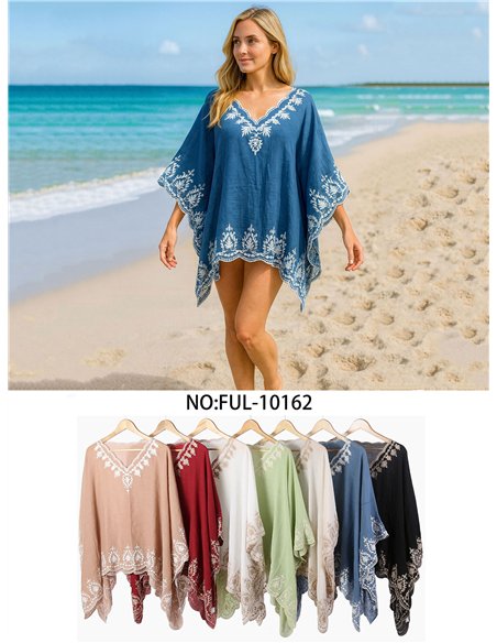 Elegante caftano da spiaggia ricamato