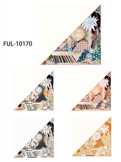 Lenço triangular com estampa de arte da selva 2