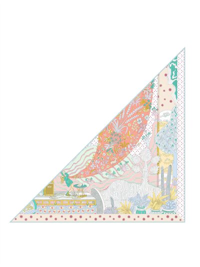 Écharpe triangulaire pastel pour jardin