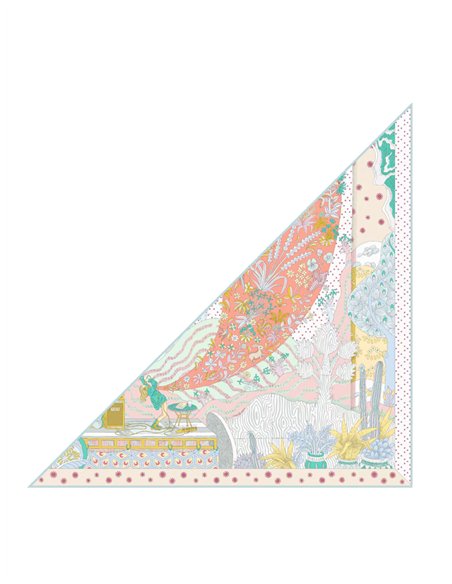 Écharpe triangulaire pastel pour jardin