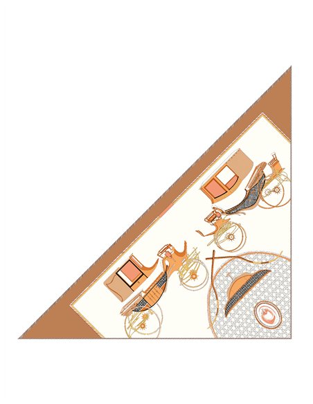 Écharpe triangulaire vintage pour calèche