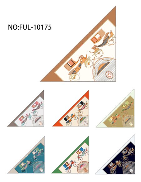 Écharpe triangulaire vintage pour calèche