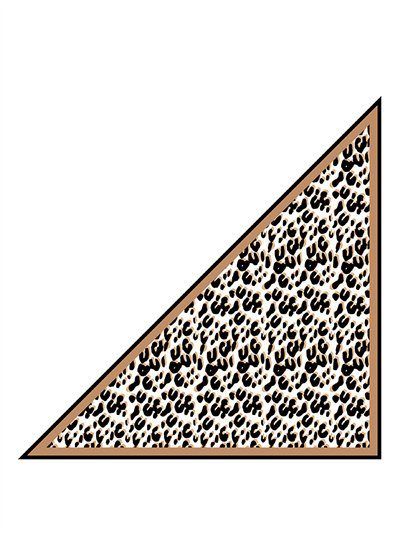 Pañuelo triangular animal print