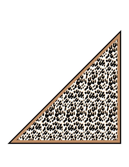 Pañuelo triangular animal print