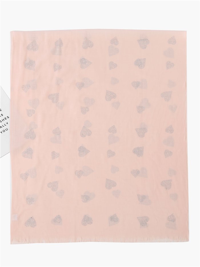 Fular corazones strass