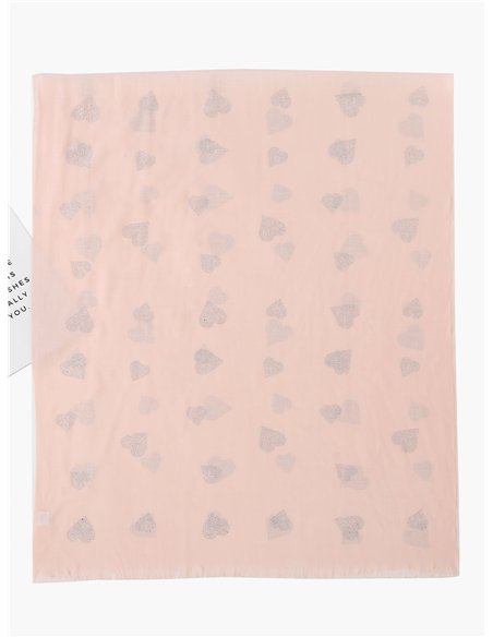 Fular corazones strass