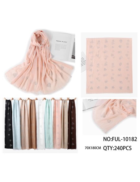 Fular corazones strass