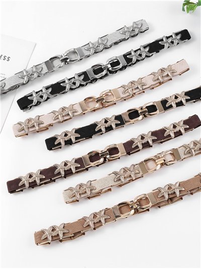 Cinturón elástico fino joya de estrella marina