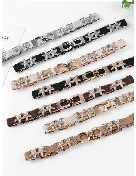 Cinturón elástico fino joya de estrella marina