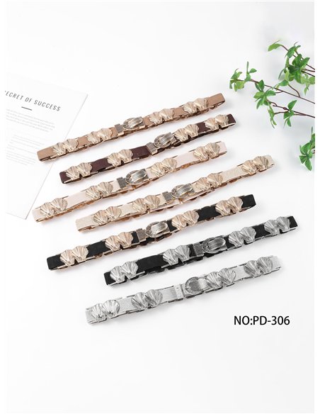 Cinturón elástico fino joya de conchas