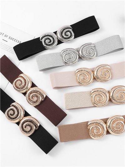 Cinturón ancho elástico de espiral