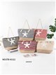Bolso de playa rayas con estrella de mar