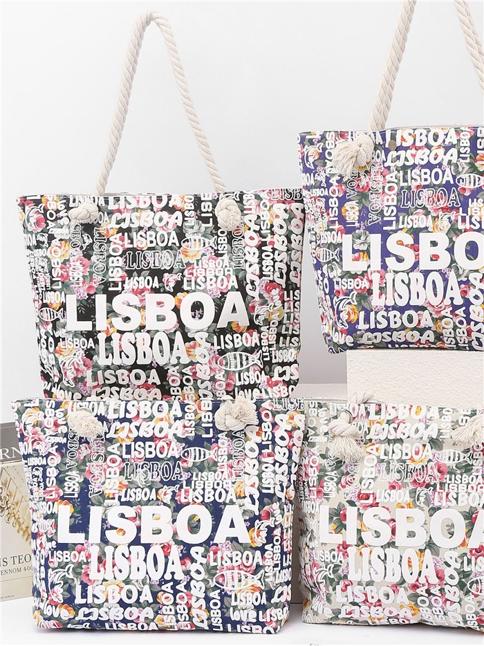 Bolso tote lisboa estampado