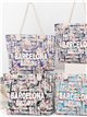 Bolso tote barcelona estampado