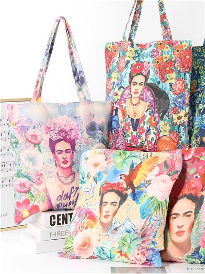Borsa tote Frida con stampa floreale