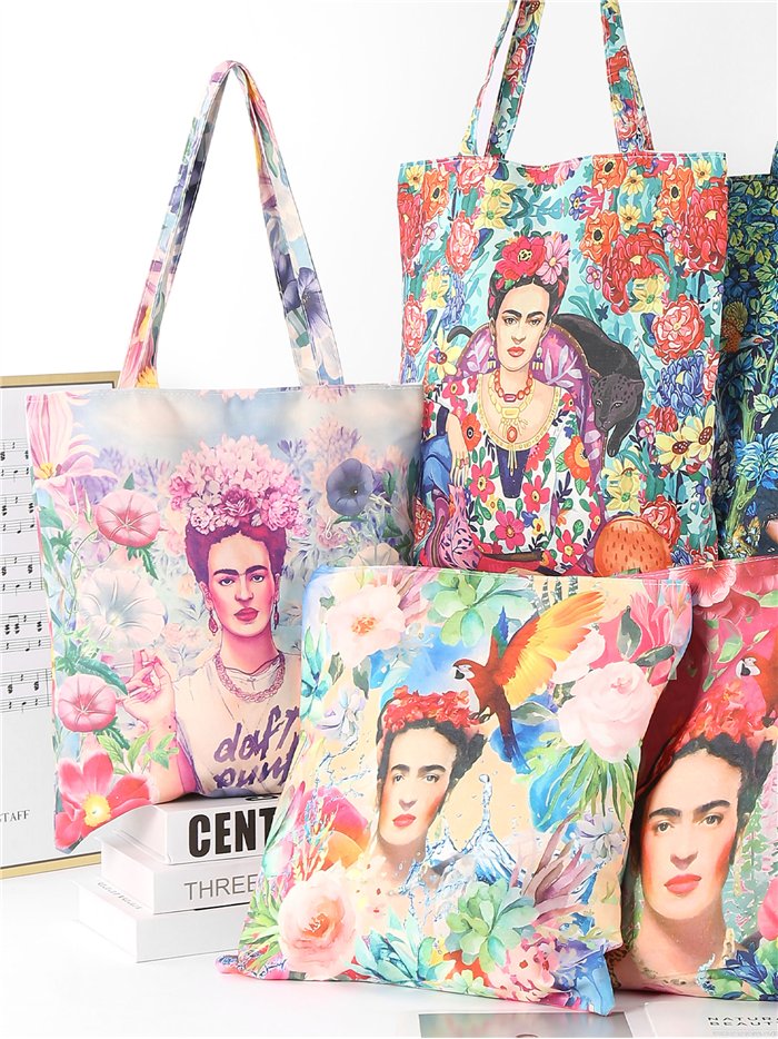 Borsa tote Frida con stampa floreale