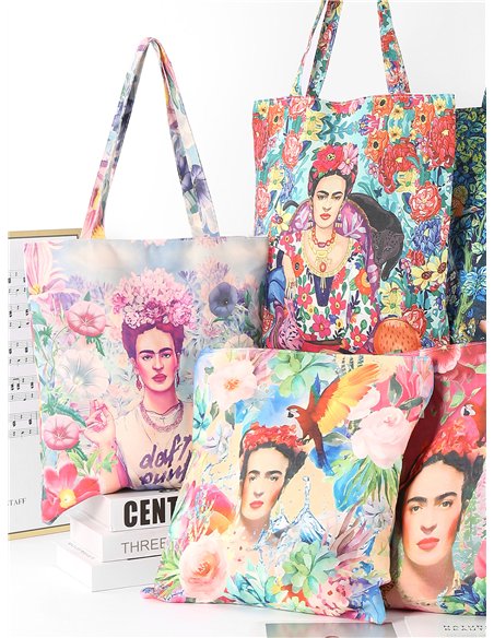 Borsa tote Frida con stampa floreale