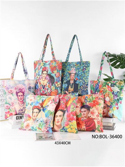 Borsa tote Frida con stampa floreale 2